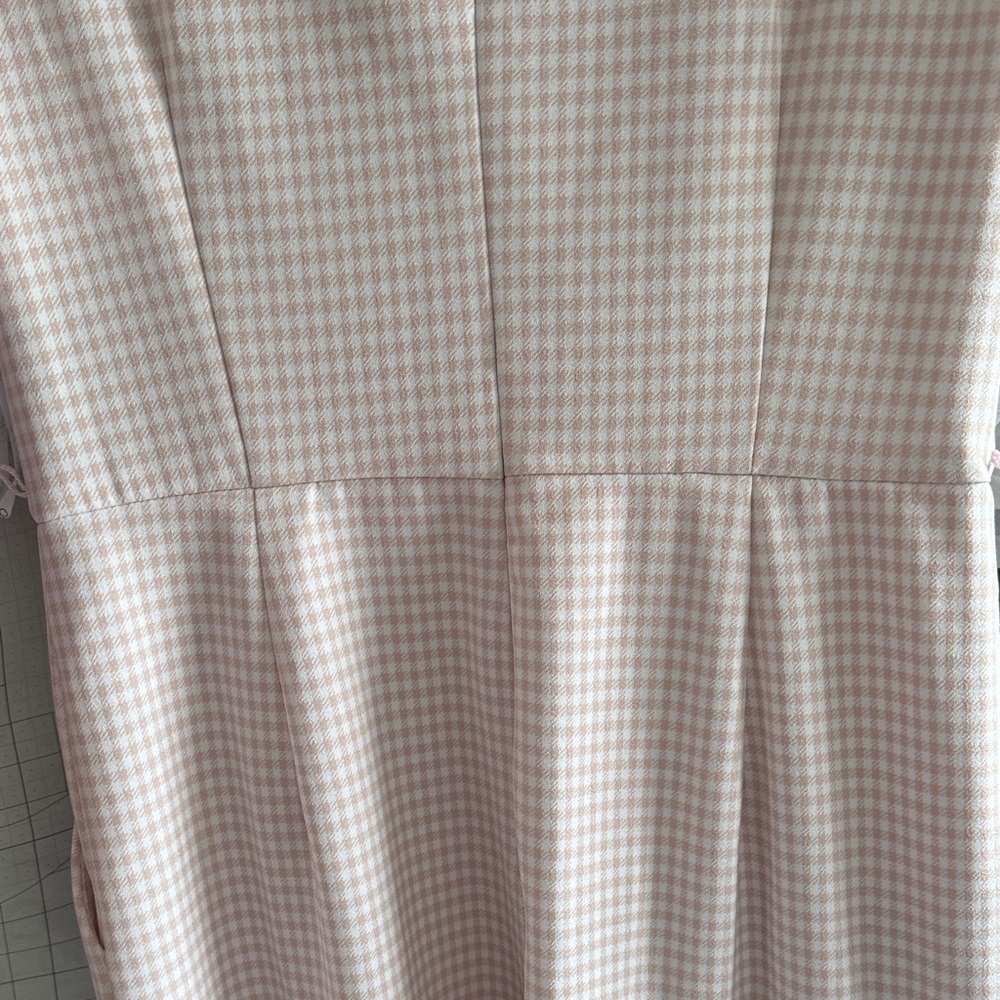 Calvin Klein Soft Pink & White Houndstooth Sheath Jumpsuit - Picture 8 of 13